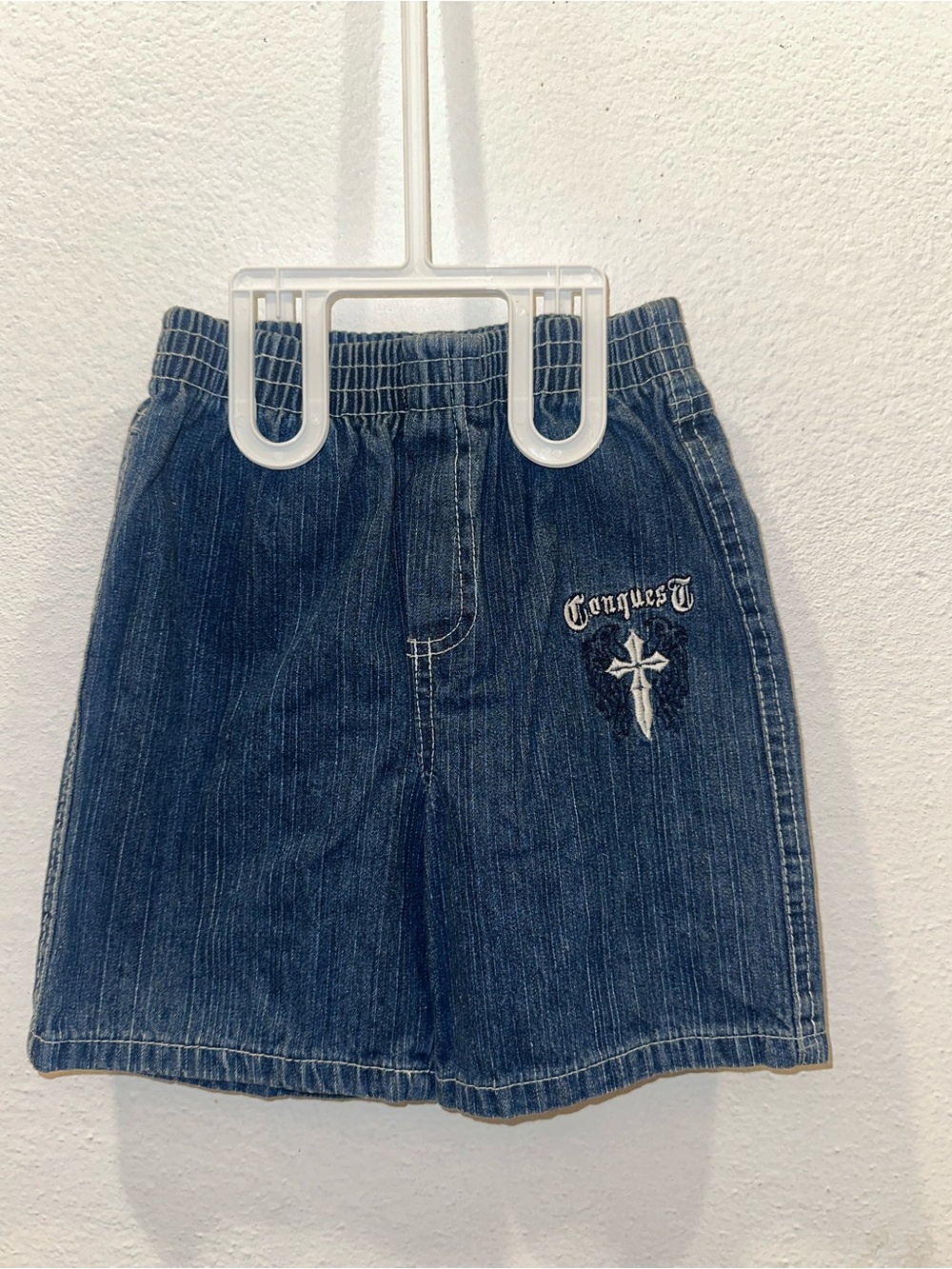 Y2K Conquest Kids Cotton Denim Shorts